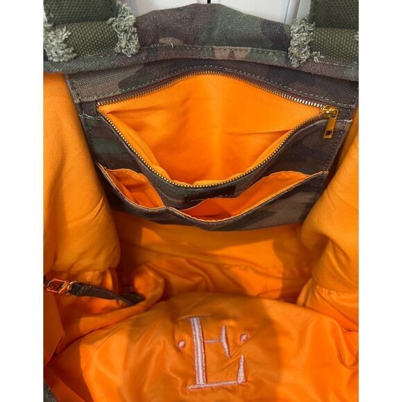 Equipt4u New York Camo Bag Tote “F” Monogramed in Orange/Excellent Condition - Picture 7 of 11